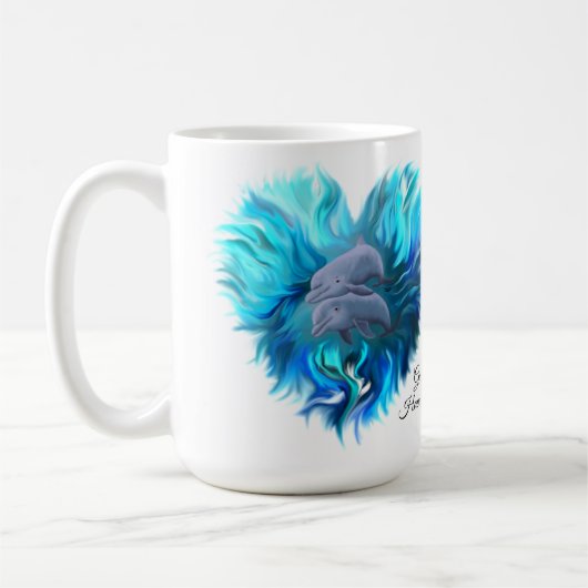 Delphinpaare Kaffeetasse (Links)