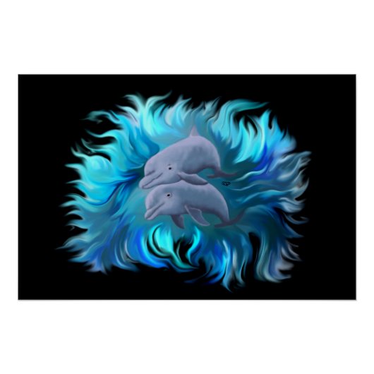 Delphinpaare Poster (Vorderseite)