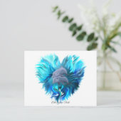Delphinpaare Postkarte (Stehend Vorderseite)