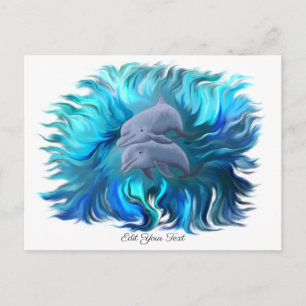 Delphinpaare Postkarte