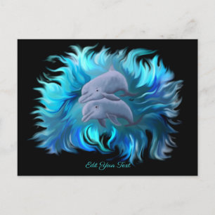 Delphinpaare Postkarte