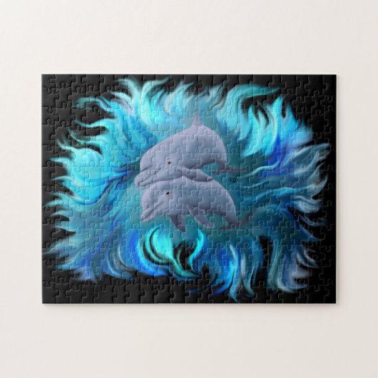 Delphinpaare Puzzle (Horizontal)