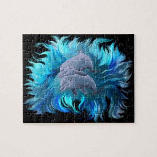 Delphinpaare Puzzle (Horizontal)