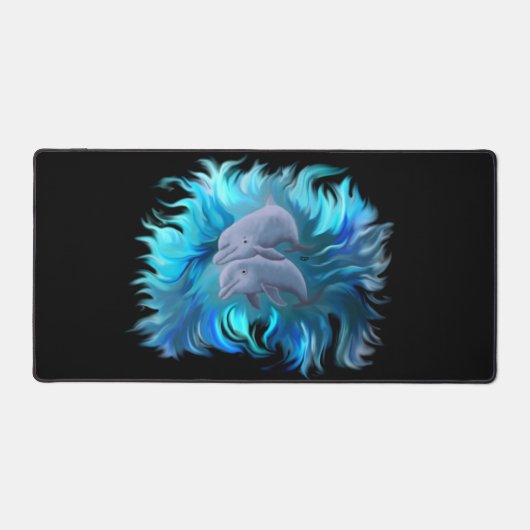 Delphinpaare Schreibtischunterlage (Vorderseite)