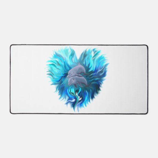 Delphinpaare Schreibtischunterlage (Vorderseite)