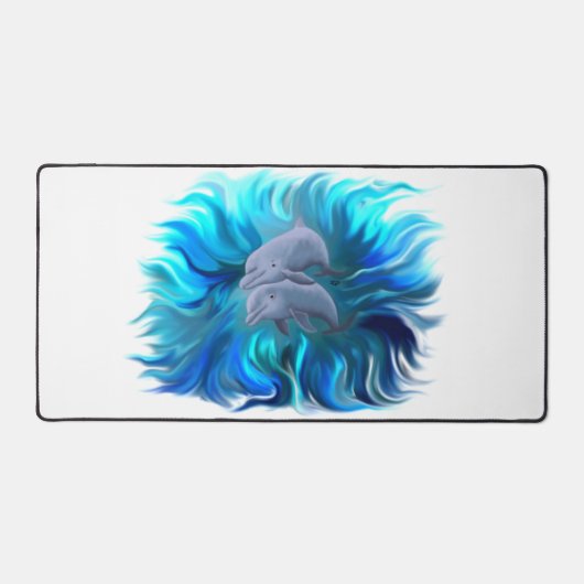 Delphinpaare Schreibtischunterlage (Vorderseite)