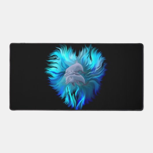 Delphinpaare Schreibtischunterlage (Vorderseite)