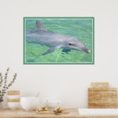 Delphinprägeglanz Poster (Küche)