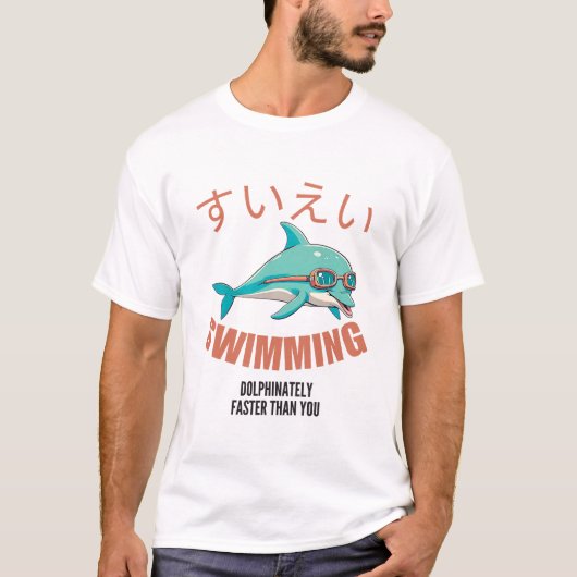 Delphinschwimmen schneller als Sie T-Shirt (Vorderseite)