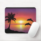 Delphinsonnenuntergang-Mausunterlage Mousepad (Mit Mouse)