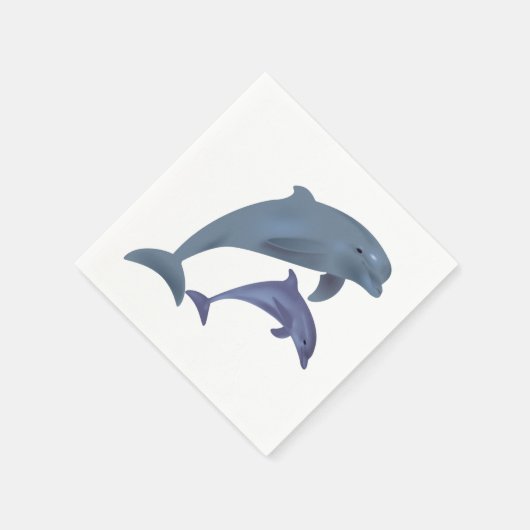 Delphinspringen Serviette (Ecke)