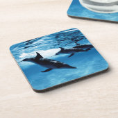 Delphintrio Getränkeuntersetzer (Linke Seite)