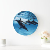 Delphintrio Große Wanduhr (Zuhause)