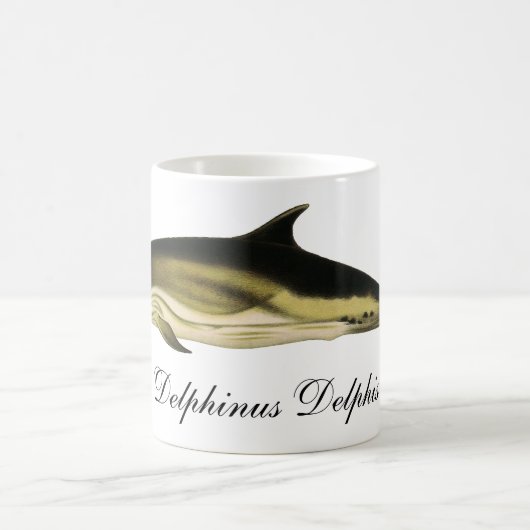 Delphinus Delphis, Vintage Meeressäugetiere Kaffeetasse (Mittel)