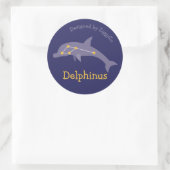 Delphinus der Delfin-Sternbild-Aufkleber Runder Aufkleber (Tasche)
