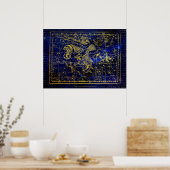 Delphinus-Sternbildposter Poster (Küche)