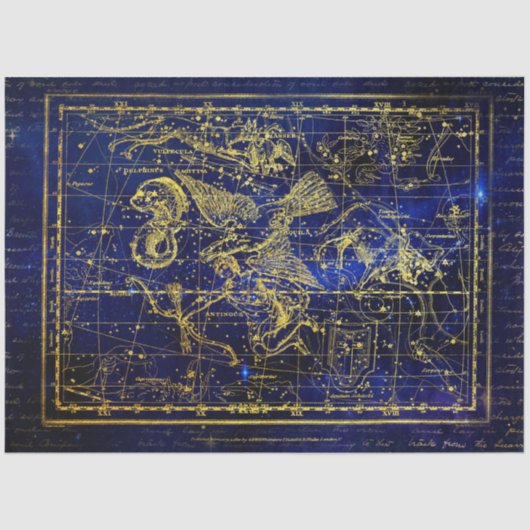 Delphinuskonstellettenpapier Seidenpapier (Vorderseite)