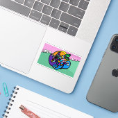 Delphinwelle aufkleber (Laptop mit iPhone)