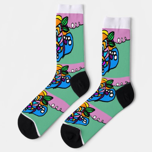 Delphinwelle socken (Linkes Detail)