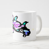 Delphinwellen-Spaß Jumbo-Tasse (Vorderseite Rechts)