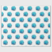 Delphinwelt zum Geburtstag Geschenkpapier (Flach)