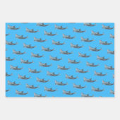 Delphinwrapping Paper Geschenkpapier Set (Vorderseite 2)