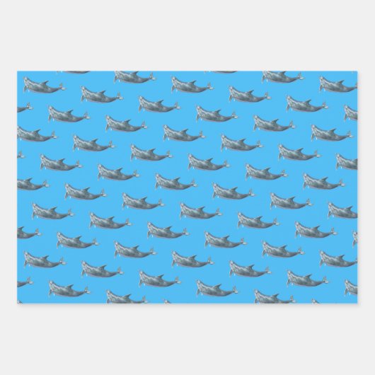 Delphinwrapping Paper Geschenkpapier Set (Vorderseite 2)