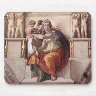 Delphische Sibyl - Fresco Sixine Kapelle Mousepad