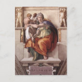 Delphische Sibyl - Fresco Sixine Kapelle Postkarte (Vorderseite)