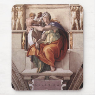 Delphische Sibyl - Fresco-Sixtinische Kapelle Mousepad