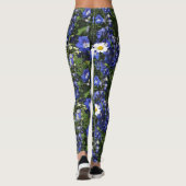 Delpininiums und Gänseblümchen Leggings (Rückseite)