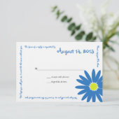 Delquise Message Text Response Card RSVP Karte (Stehend Vorderseite)