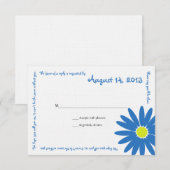 Delquise Message Text Response Card RSVP Karte (Vorne/Hinten)