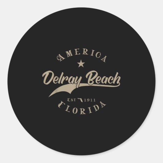 Delray Beach Fl _ Florida Runder Aufkleber (Vorderseite)