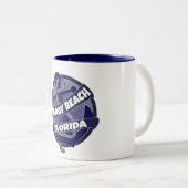 Delray Beach Florida Anker Swirt Kaffee Tasse (VorderseiteRechts)