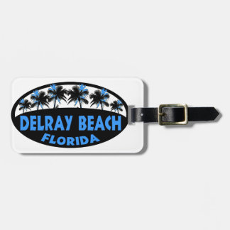 Delray Beach Florida blaue schwarze Palmen Gepäckanhänger