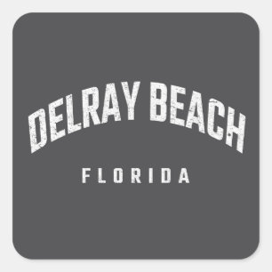 Delray Beach Florida FL Quadratischer Aufkleber