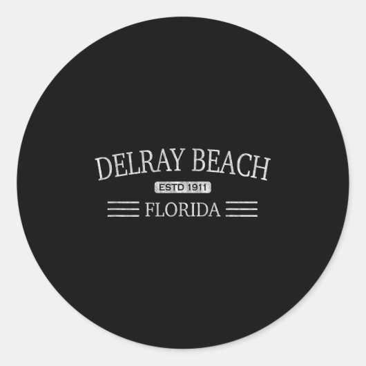Delray Beach Florida - Fl Runder Aufkleber (Vorderseite)