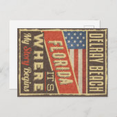 Delray Beach Florida Postkarte (Vorne/Hinten)