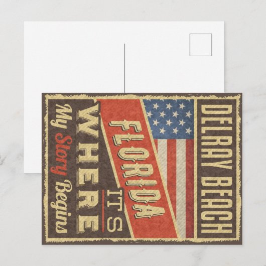 Delray Beach Florida Postkarte (Vorne/Hinten)