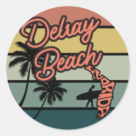 Delray Beach, Florida Runder Aufkleber