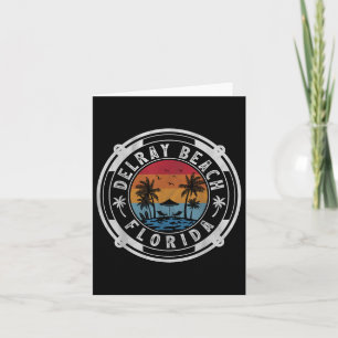 Delray Beach Florida Sommerurlaub Vintag Sunse Karte