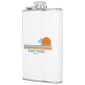 Delray Beach Florida Sun Palm Trees Flachmann (Links)