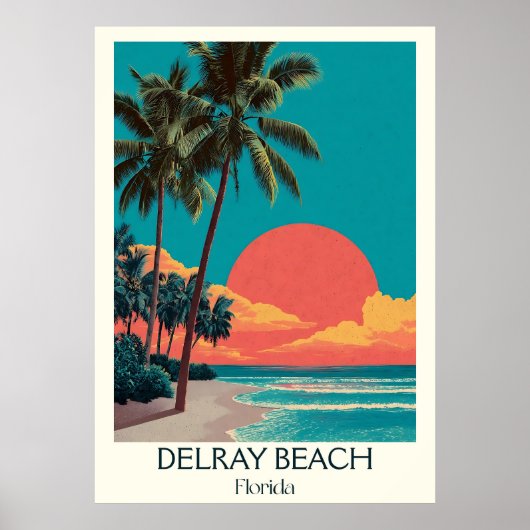 Delray Beach Florida Vintag Poster (Vorne)