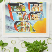Delray Beach Florida Vintage Reise-Andenken Geschirrtuch (Gefaltet)