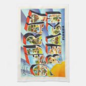 Delray Beach Florida Vintage Reise-Andenken Geschirrtuch (Vertikal)