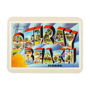 Delray Beach Florida Vintage Reise-Andenken Magnet