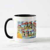 Delray Beach Florida Vintage Reise-Andenken Tasse (Links)