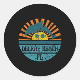 Delray Beach Runder Aufkleber