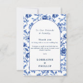 Delsoftware Blue Floral Dankeskarte (Vorderseite)